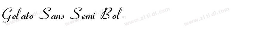 Gelato Sans Semi Bol字体转换